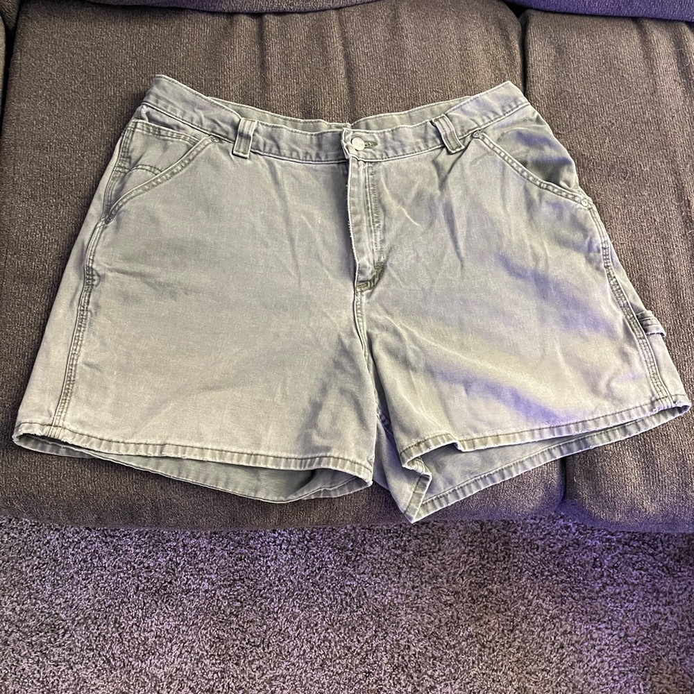 Casual light army green Denim Shorts